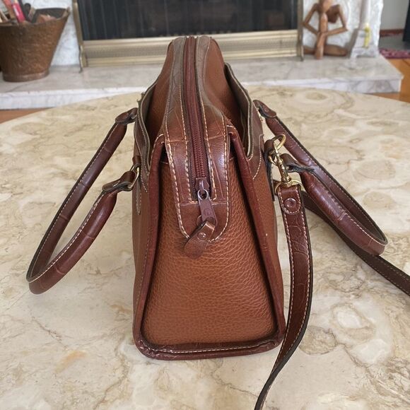 Vintage Carryland USA Brown Leather Satchel Convertible Shoulder Bag - Picture 6 of 12